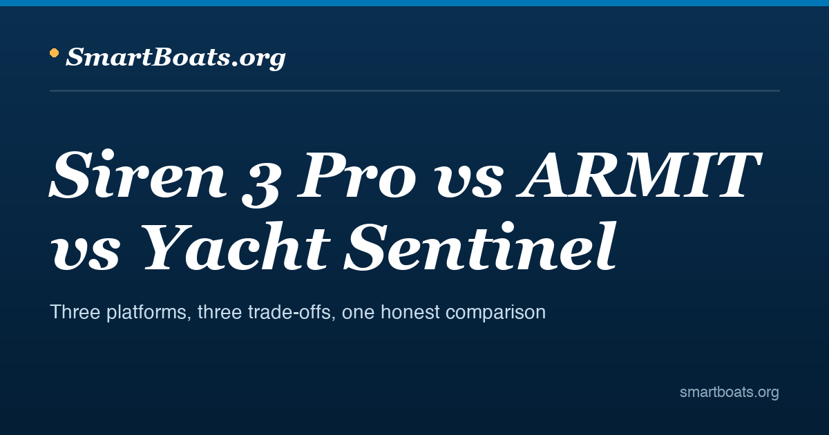 Siren Marine vs ArmIt vs Yacht Sentinel 2026 — SmartBoats.org
